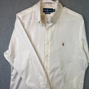 Ralph Lauren 16.5 x 34/35 Classic Fit White Button Down Oxford
